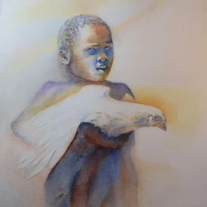 Boy with bird